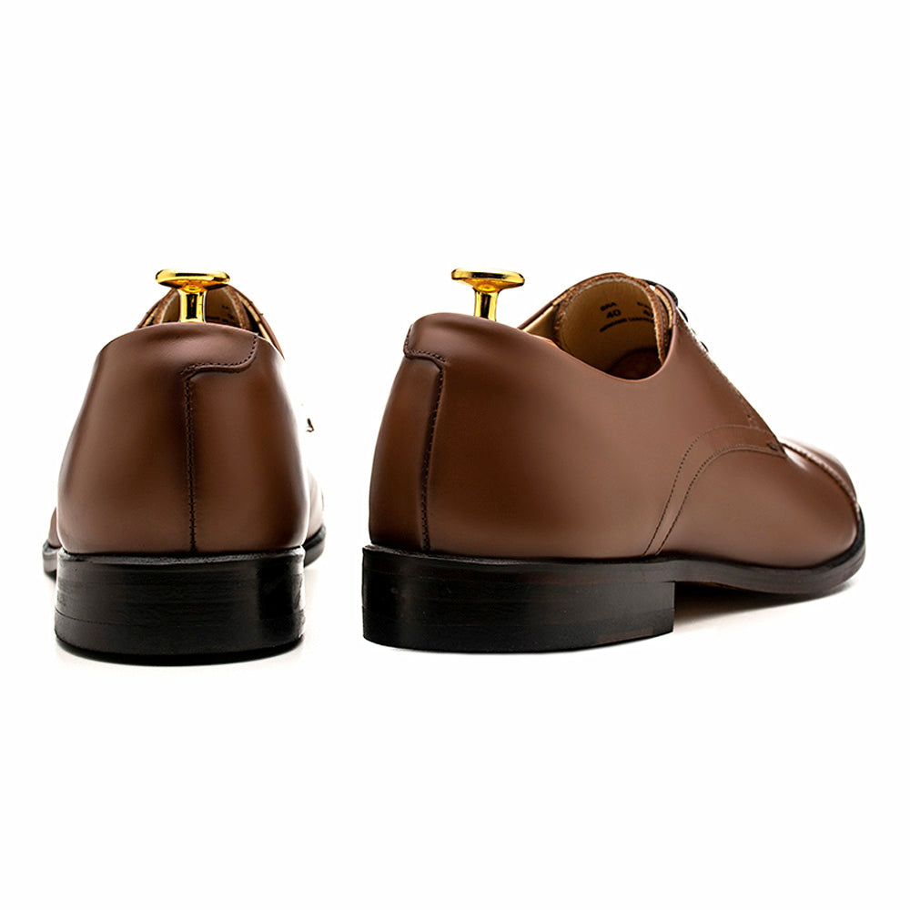 Derby Cap Toe Semi Brogue Alaraz Marrón Whisky